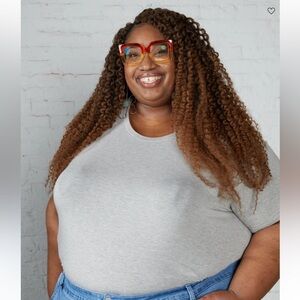 NWT UNIVERSAL STANDARD | Tee Rex tee | Heather Grey | 26-28